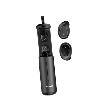 AWEI słuchawki Bluetooth 5.0 T55 TWS+ stacja dokująca czarny/black