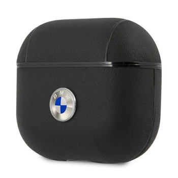 BMW BMA3SSLBK AirPods 3 coverczarny/black Geniune Leather Silver Logo