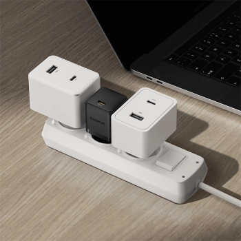 Ładowarka sieciowa Baseus Palm 1C 20W (z kablem Baseus Mini White USB-C 60W (20V/3A) 1m) - czarna