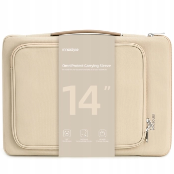 INNOSTYLE TORBA NA LAPTOPA 13 14 WODOODPORNA ETUI CASE OMNIPROTECT BEŻOWA