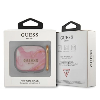 Guess GUA3UNMP AirPods 3 coverróżowy/pink Marble Collection