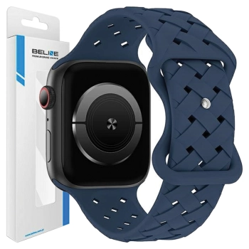 Beline pasek Apple Watch Silicone Woven42/44/45/49mm niebieski /deep blue box