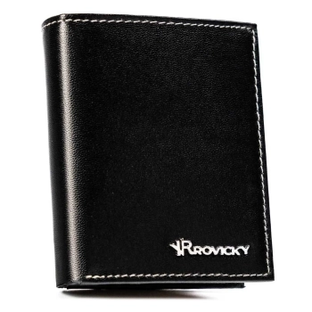 Portfel skórzany męski Rovicky RFID antykradzieżowy pojemny na prezent