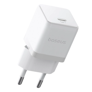 Ładowarka sieciowa Baseus Palm 1C 20W (z kablem Baseus Mini White USB-C 60W (20V/3A) 1m) - biała