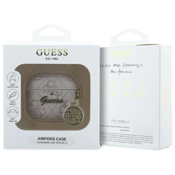 Guess GUA4G4GSMP AirPods 4 cover         różowy/pink 4G Charm Collection