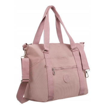 Duży shopper damski z tkaniny nylonowej - Peterson