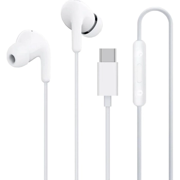 Słuchawki przewodowe Xiaomi BHR8931GL dokanałowe USB-C z pilotem - białe