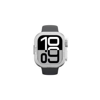 Etui metalowe AMAZINGTHING Titan Pro na Apple Watch 11 46mm aluminiowe - srebrne