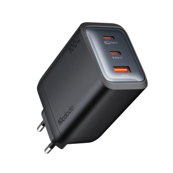 MCDODO ŁADOWARKA SIECIOWA ZASILACZ KOSTKA 3X USB-C PD USB 100W CZARNA