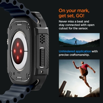 SPIGEN RUGGED ARMOR APPLE WATCH ULTRA 1 / 2 (49 MM) MATTE BLACK