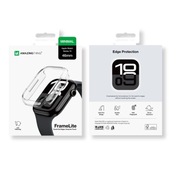 Etui AMAZINGTHING Minimal Case do Apple Watch 46mm - przezroczyste