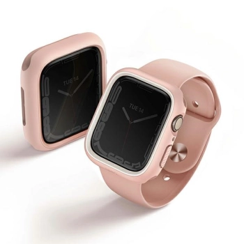 UNIQ etui Moduo Apple Watch Series 4/5/6/7/8/9/SE/SE2 44/45mm różowy-biały/blush-white