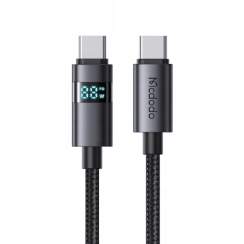 MCDODO KABEL Z WYŚWIETLACZEM USB-C SZYBKIE ŁADOWANIE USB TYP C 5A 100W 1M