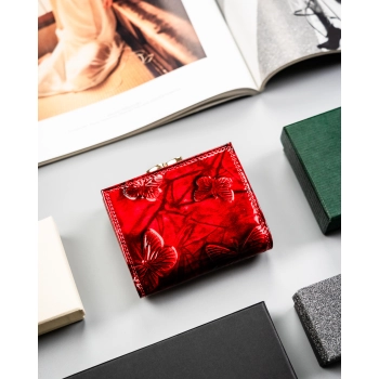 Portfel d. skórzany PTN 42329-NBF-7152 RED-BLACK