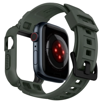 SPIGEN RUGGED ARMOR PRO APPLE WATCH 4 / 5 / 6 / 7 / 8 / 9 / SE (44 / 45 MM) MILITARY GREEN