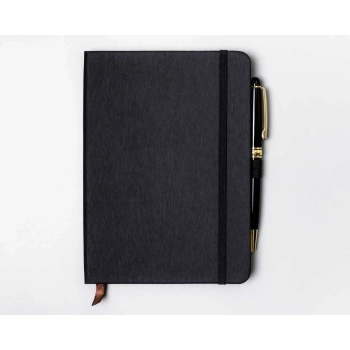 Notes planer dziennik B6 z gumką zakładką elegancki twarda okładka Peterson