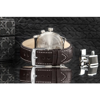 Zegarek Męski ZEPPELIN LZ127 Graf Zeppelin Dual Time 7644-5 + BOX