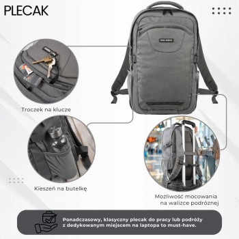 Plecak trekkingowy Paolo Peruzzi wielofunkcyjny do pracy