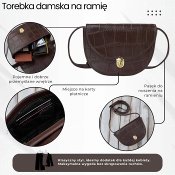 Torebka damska skórzana mała kompaktowa Paolo Peruzzi