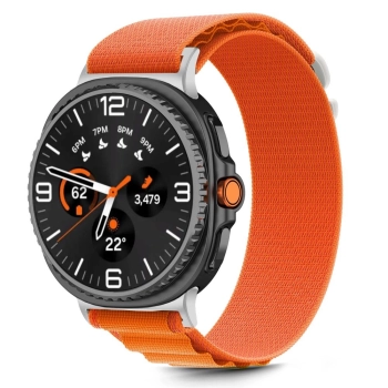 Pasek Tech-Protect Nylon Stripe na Samsung Galaxy Watch 40 / 44 / 46 mm - pomarańczowy