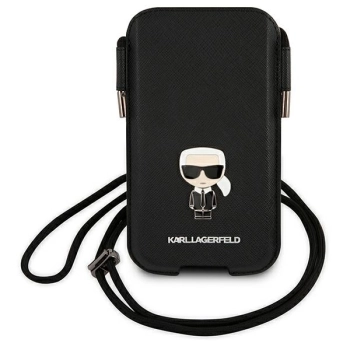 Karl Lagerfeld Torebka KLHCP12MOPHKMK6,1 czarny/black hardcase Saffiano Ikonik Karl`s