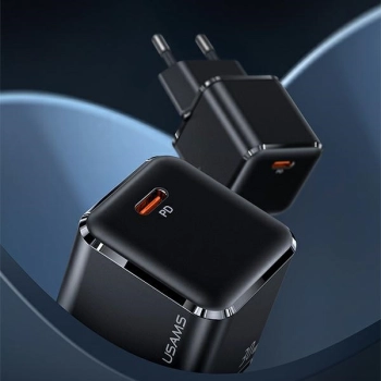 USAMS Ład. siec. 1xUSB-C T45 mini 30W(only head) PD3.0 Fast Charging czarny/black CC148TC01 (US-CC148)