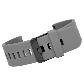 Pasek silikonowy do zegarków szaro-czarny na każdy