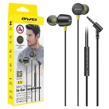 AWEI słuchawki stereo L5 3,5mm jackczarny/black