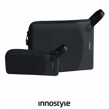 INNOSTYLE ZESTAW TORBA NA LAPTOPA 16 WODOODPORNA + ETUI NA GADŻETY CZARNA