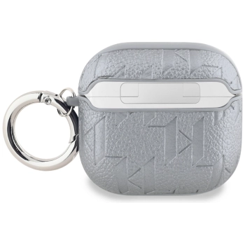 Etui Karl Lagerfeld Monogram Karl Head   do AirPods 4 srebrny