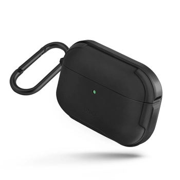 UNIQ etui Valencia AirPods Proczarny/midnight black Antimicrobial