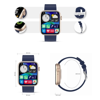 Smartwatch Damski Gravity Elegancki Zegarek Dotykowy