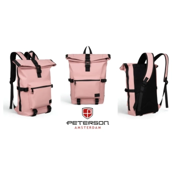 Plecak damski Peterson roll-top wodoodporny na laptop 15.6 miejski 17L
