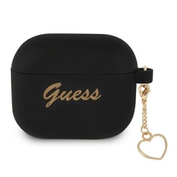 Guess GUA3LSCHSK AirPods 3 coverczarny/black Silicone Charm Heart Collection