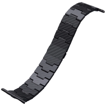 Pasek PITAKA Carbon Fiber Retro do Apple Watch 1/2/3/4/5/6/7/8/9/10/11/SE/SE 3/Ultra/Ultra 2/Ultra 3 czarno szary