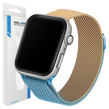 Beline pasek Apple Watch Steel38/40/41mm niebiesko-złoty blue/gold