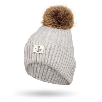 Czapka PTN elegancka stylowa do codziennego noszenia grey