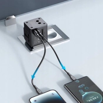 MCDODO ŁADOWARKA USB ADAPTER PRZEJŚCIÓWKA ANGIELSKA WTYCZKA USA UK EU US