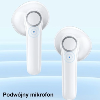 USAMS Słuchawki Bluetooth 5.1 TWS BUseries bezprzewodowe biały/white BHUBU01
