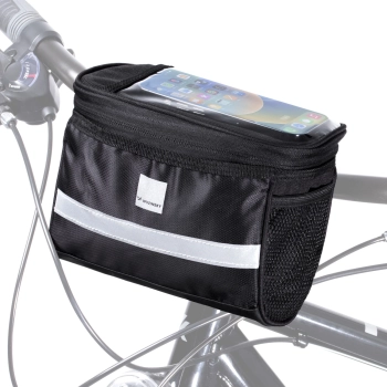 Wozinsky torba rowerowa na kierownicę z etui na telefon 2 l czarny (WBB12BK) Wozinsky torba rowerowa na kierownicę z etui na telefon 2 l czarny (WBB12BK)