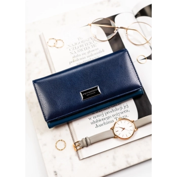 Portfel damski skórzany RFID pojemny na karty i dokumenty Peterson prezent