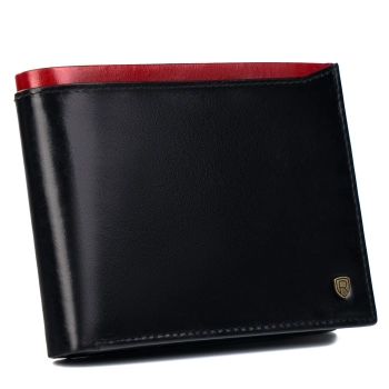 Klasyczny skórzany portfel z systemem RFID Protect — Rovicky