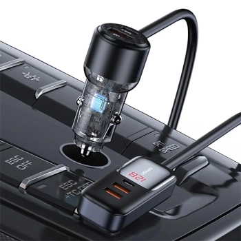 USAMS Ład. sam. C40 3xUSB+2xUSB-C 165WPD+QC Fast Charge czarny/black CC213CC01 (US-CC213)