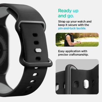 Pasek Spigen Nano Pop na Apple Watch 44 / 45 / 46 / 49 mm - czarno-szary