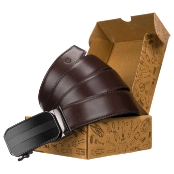 Pasek PU+skóra 35 mm PTN AB35-115-03-PUL BROWN