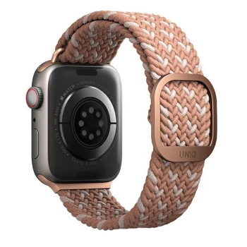 UNIQ pasek Aspen Apple Watch 40/38/41mmSeries 1/2/3/4/5/6/7/8/9/SE/SE2 Braided DE różowy/citrus pink