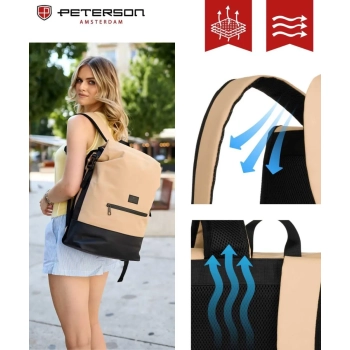 Plecak miejski wodoodporny roll top na laptopa 15.6 sportowy PETERSON