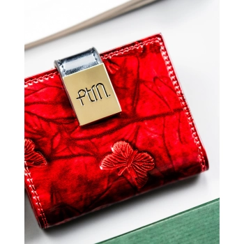 Portfel d. skórzany PTN 42329-NBF-7152 RED-BLACK