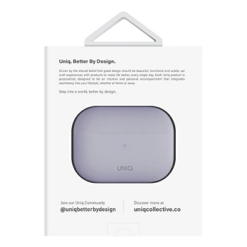 UNIQ etui Lino AirPods Pro 2 genSilicone (2022/2023) liliowy/lilac lavender