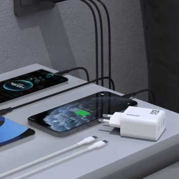 Ładowarka sieciowa Dudao A29 65W GaN 2 x USB-C + 1 x USB-A - biała